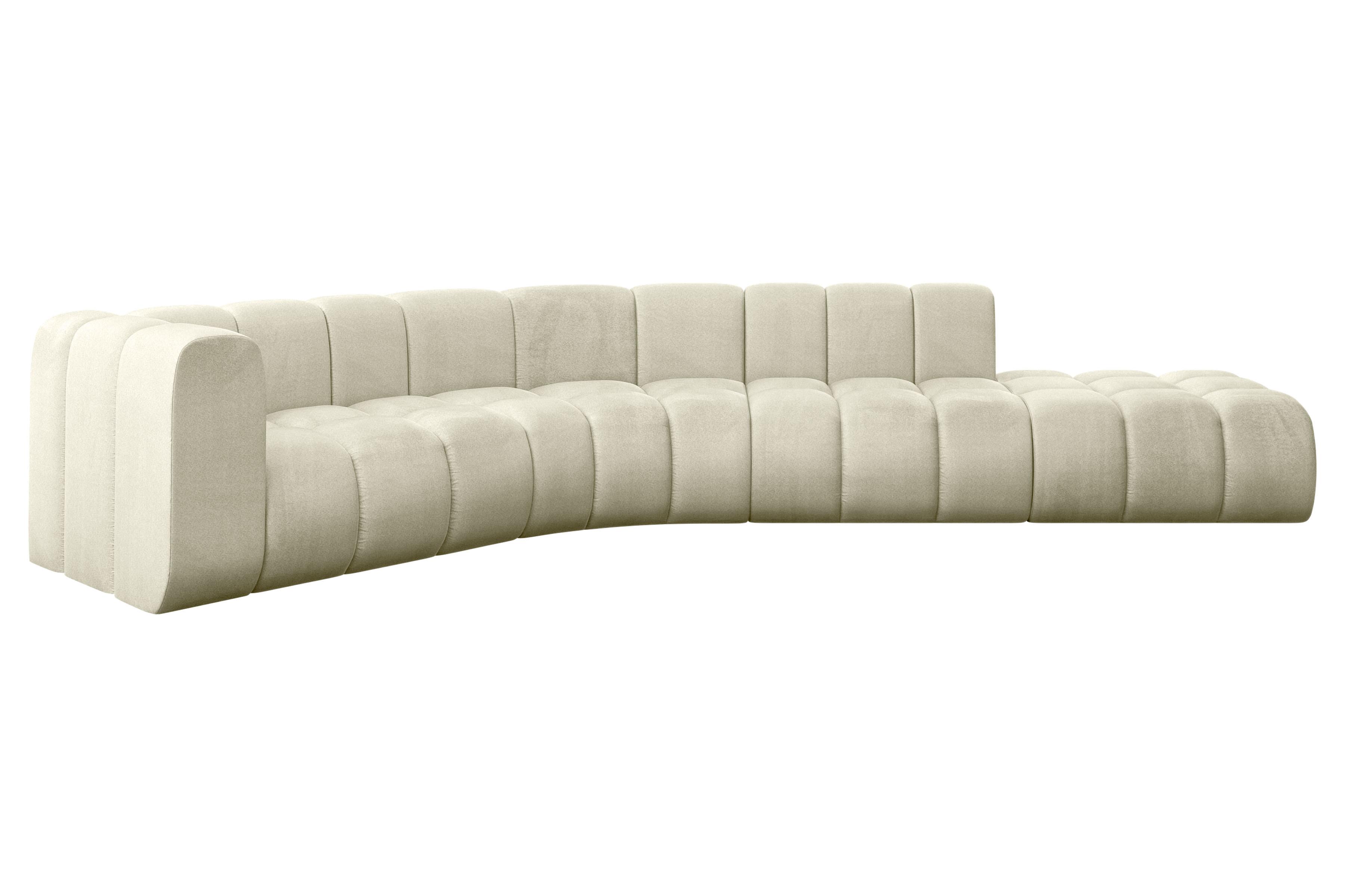 ECKSOFA modulares Sofa Tilmo-L1 - 399x194x70 cm Beige - Beige, Holzwerkstoff/Textil (399/194cm) - ALTDECOR
