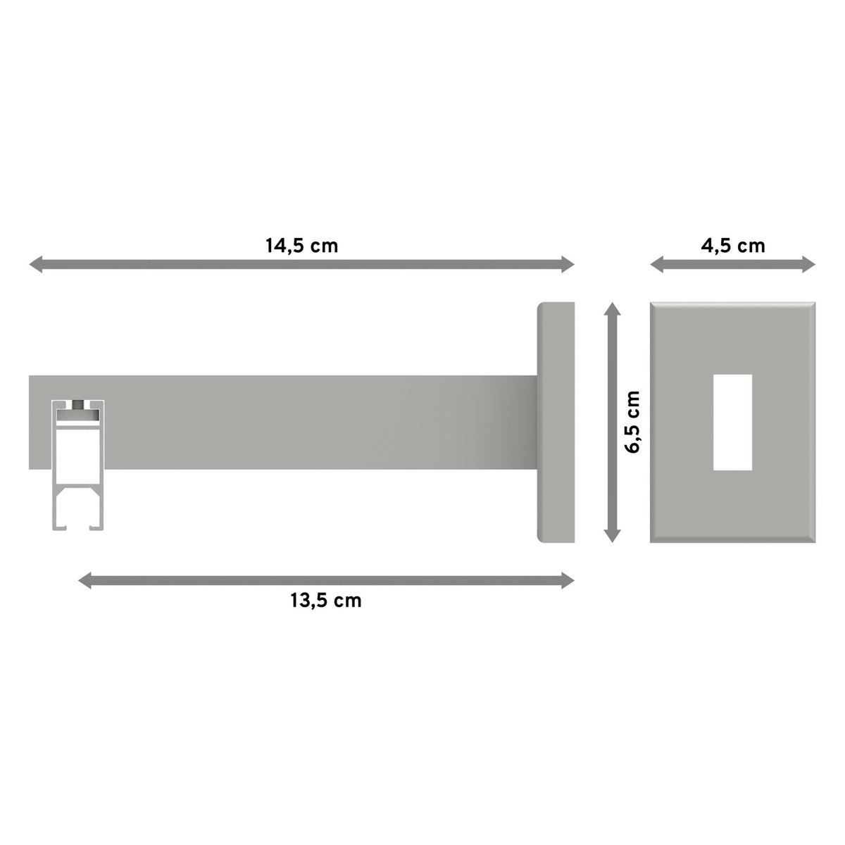 GARDINENSTANGE INNENLAUF Smartline Paxo 120 cm, 1-läufig, 14x35 mm Weiß - Weiß, Metall (120cm) - INTERDECO