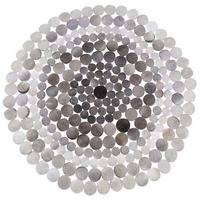 KURZFLOR-TEPPICH Hilvan 140/140 cm - Grau, Fell (140/140cm) - Beliani
