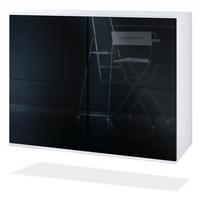 KOMMODE Rova Schwarz Hochglanz - Schwarz Hochglanz, Holzwerkstoff (92.5/73.5/35cm) - Vladon