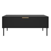 COUCHTISCH VENA schwarz 100/50 cm - Schwarz, Holzwerkstoff/Metall (50/100/44cm) - Selsey
