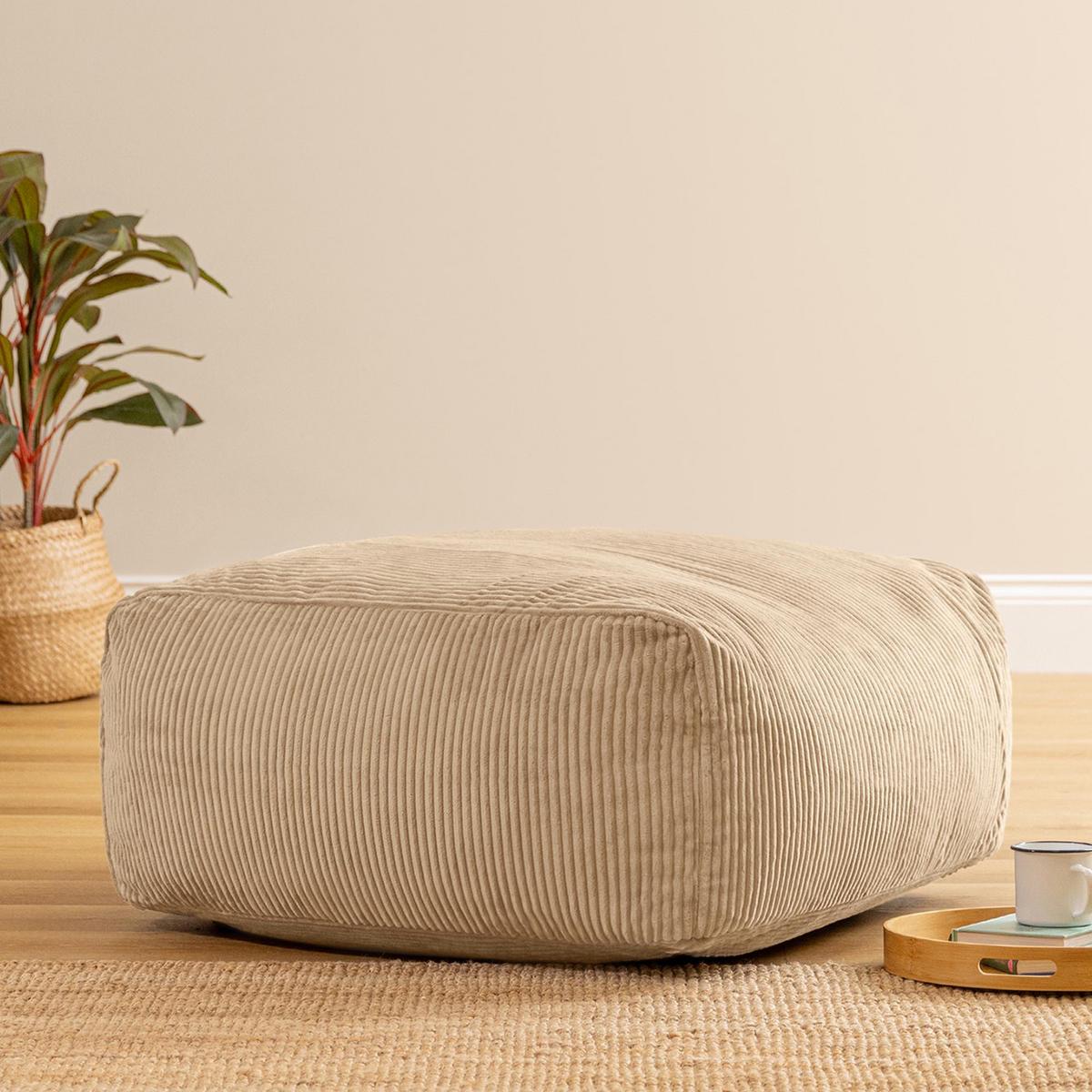 SITZSACK-OTTOMANE ZEN modular Cord - Beige, Textil (95/46/95cm) - icon