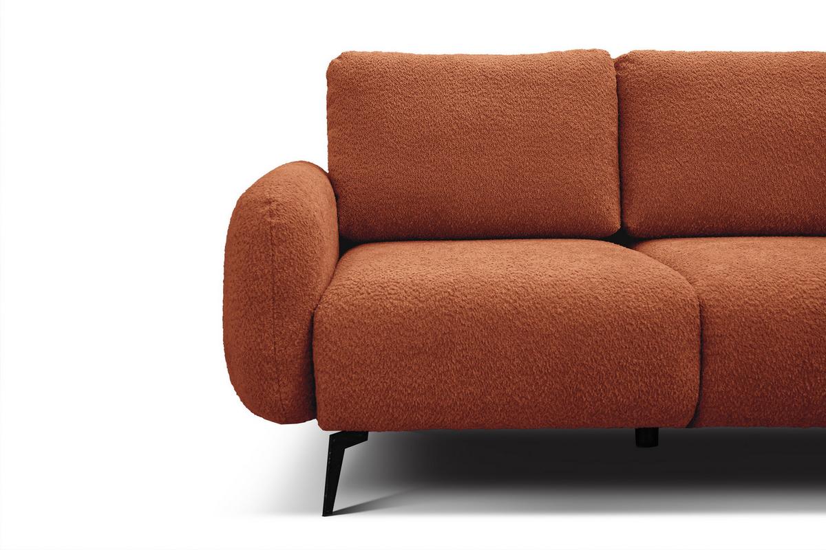 SOFA FEBE 2-Sitzer, dunkelorange - Dunkelorange/Schwarz, Holz/Textil (160/82/96cm) - Wozimo
