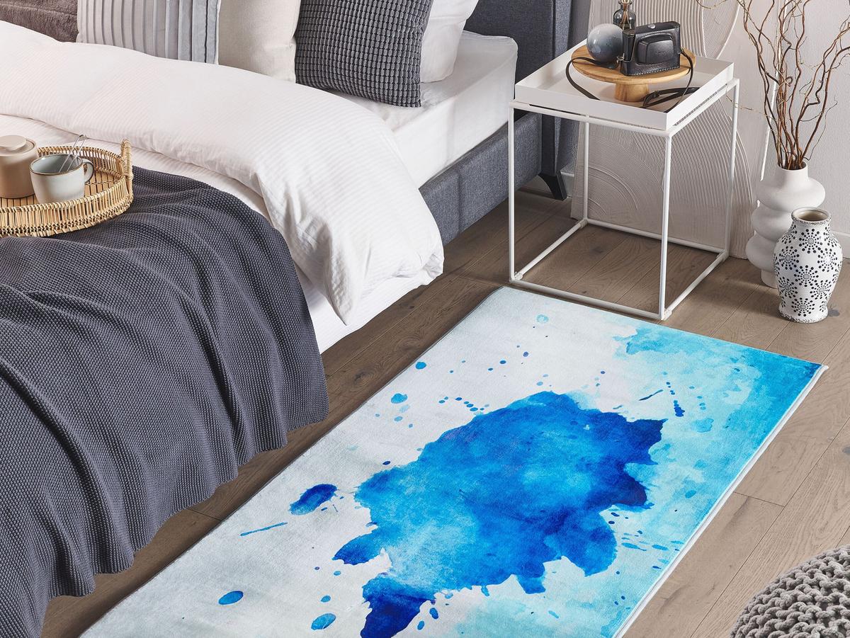 KURZFLOR-TEPPICH Odalar 150/80 cm - Blau, Kunststoff (80/150cm) - Beliani