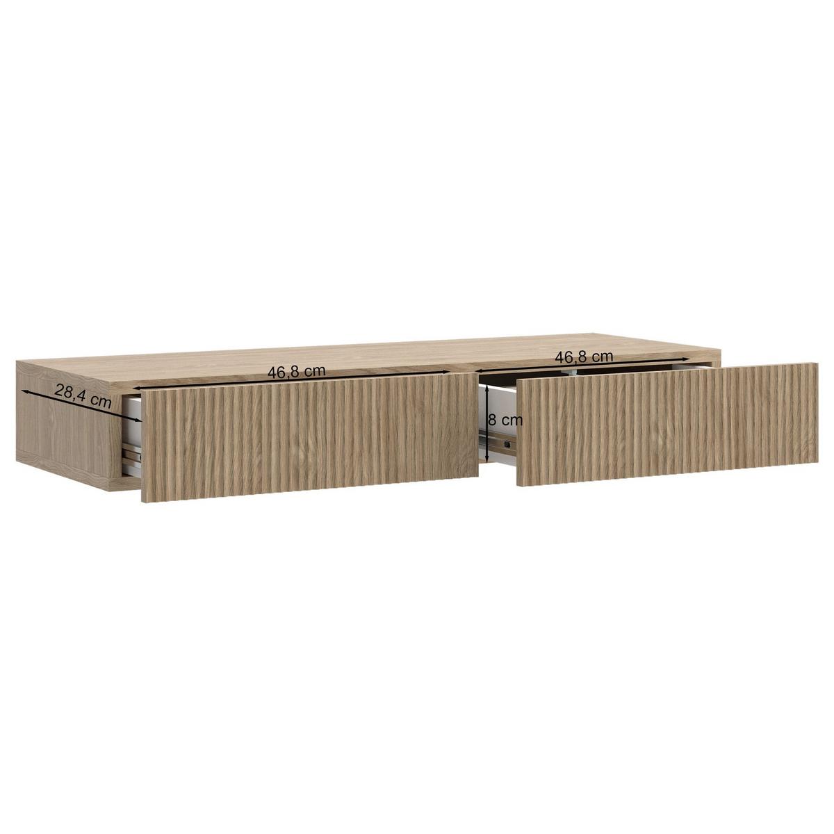 SCHMINKTISCH Nolie Eichenholzoptik 110 cm - Eichefarben, Holzwerkstoff (110/17/40cm) - Selsey