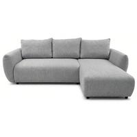 ECKSCHLAFSOFA Zordo GRAUER CHENILLE RECHTS MIT ZWEI BETTKÄSTEN - Grau, Kunststoff/Textil (170/256cm) - Selsey