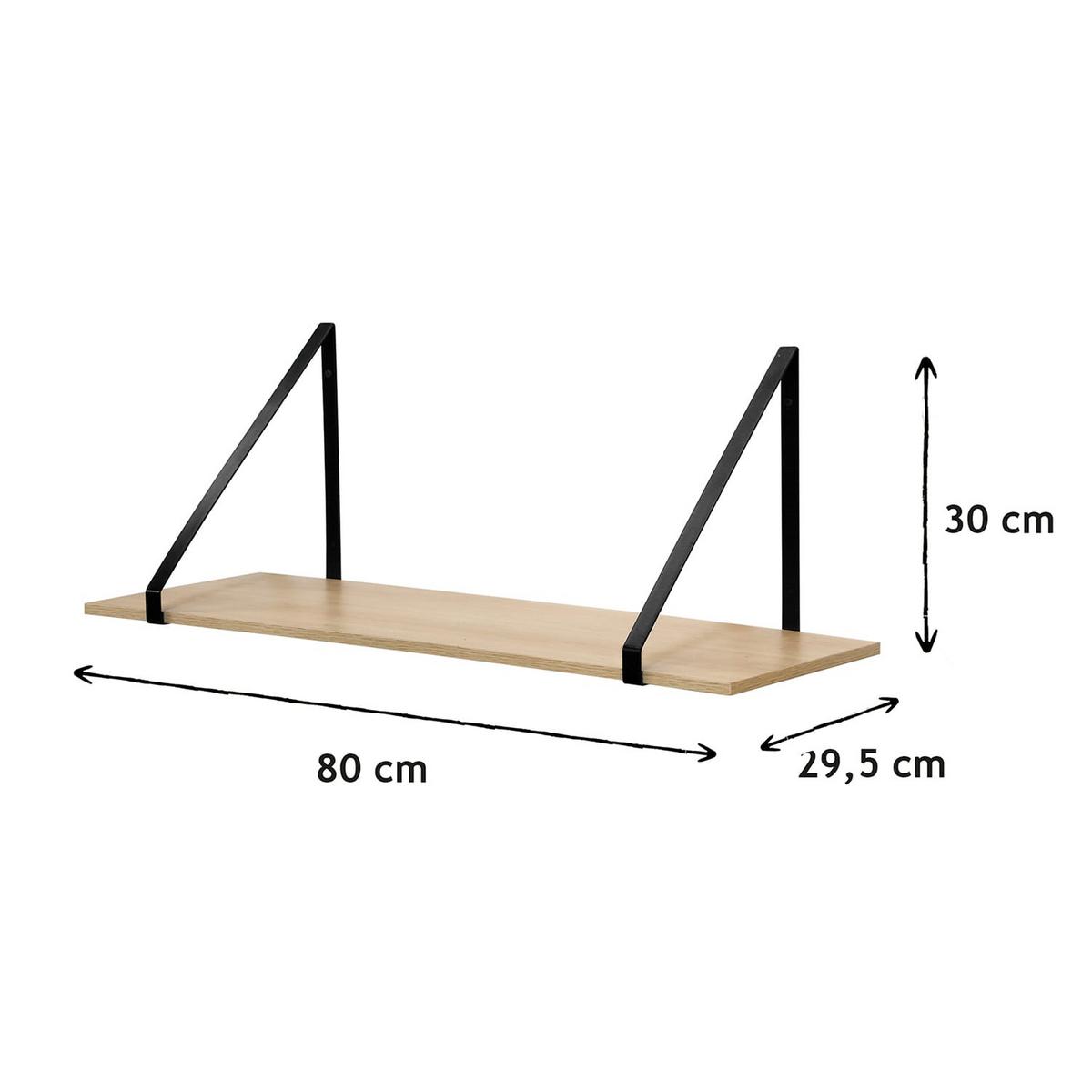 WANDREGAL mit besonders großer Tiefe - T29.5cm - Eschefarben, Holzwerkstoff (29.5/30/4cm) - Calicosy