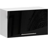 HÄNGESCHRANK Weiß, Schwarz Glanz 29/60/30 - Schwarz Hochglanz/Weiß, Holzwerkstoff (60/29/30cm) - RAUMHIRSCH FURNITURE