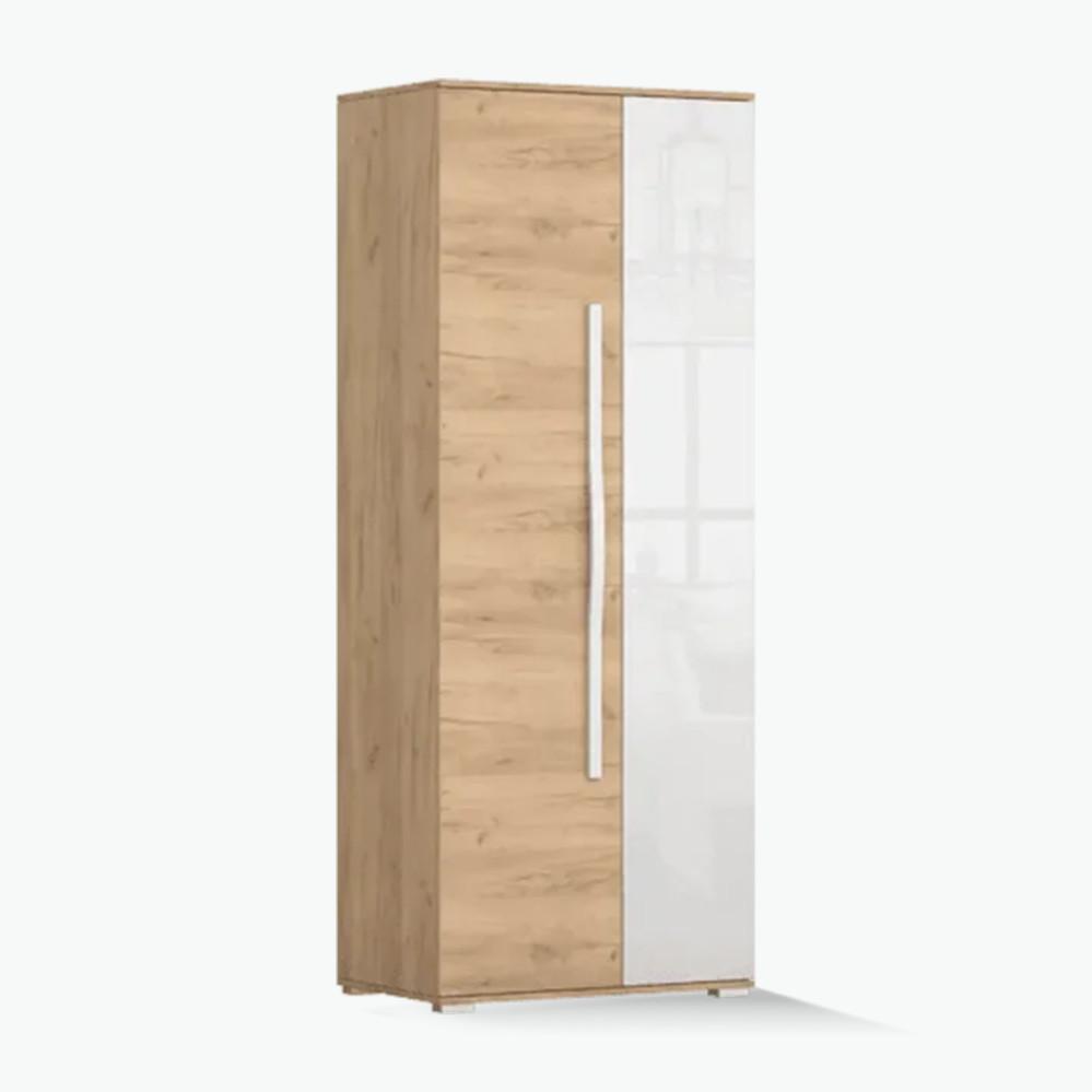 KLEIDERSCHRANK LAURA 2D 80 cm , 80/202/52, 2-türig, Craft Eiche Gold - Eichefarben, Holzwerkstoff (80/202/52cm) - imoebel24