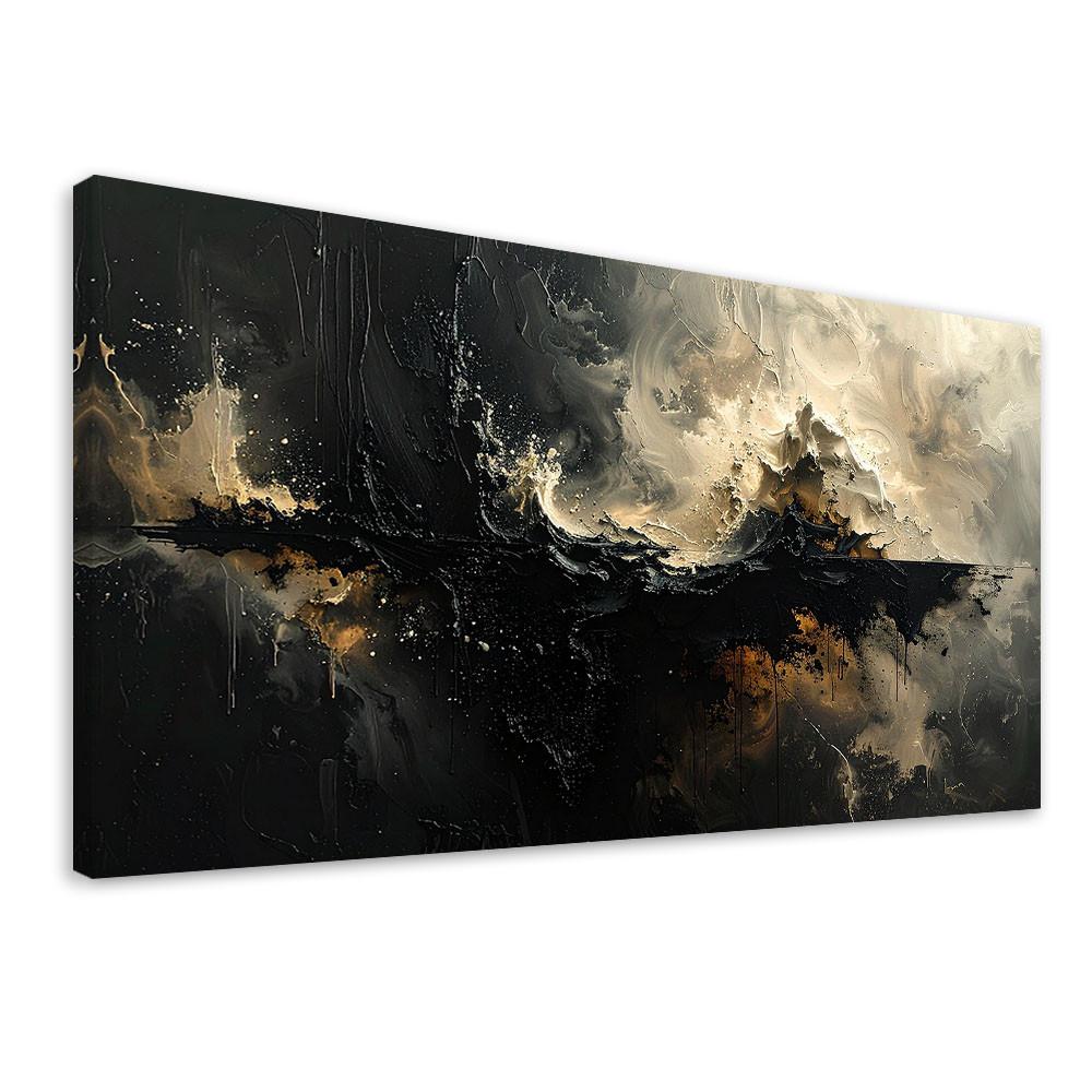 LEINWANDBILD Abstraktion 100x50cm - Schwarz, Textil (100/50cm) - Feeby