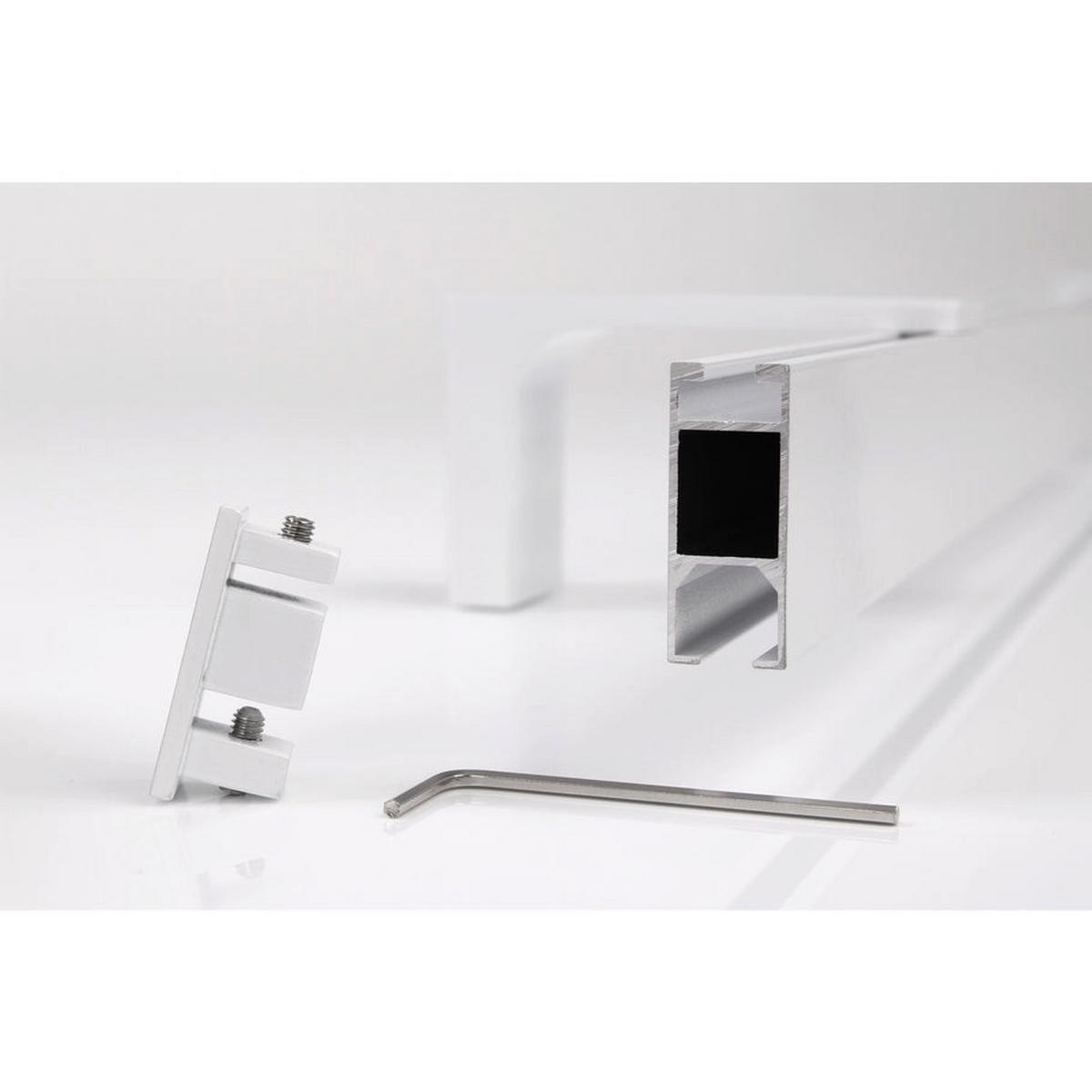 GARDINENSCHIENE 1-lauf Loft 250cm - Weiß, Metall (250cm) - Deco-Raum