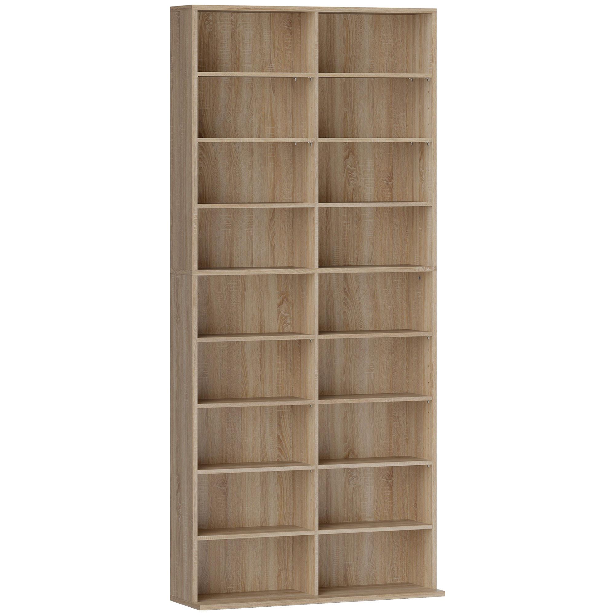 CD-REGAL Spanplatte Naturholz - Naturfarben, Karton/Holzwerkstoff (24/175/78.5cm) - HOMCOM