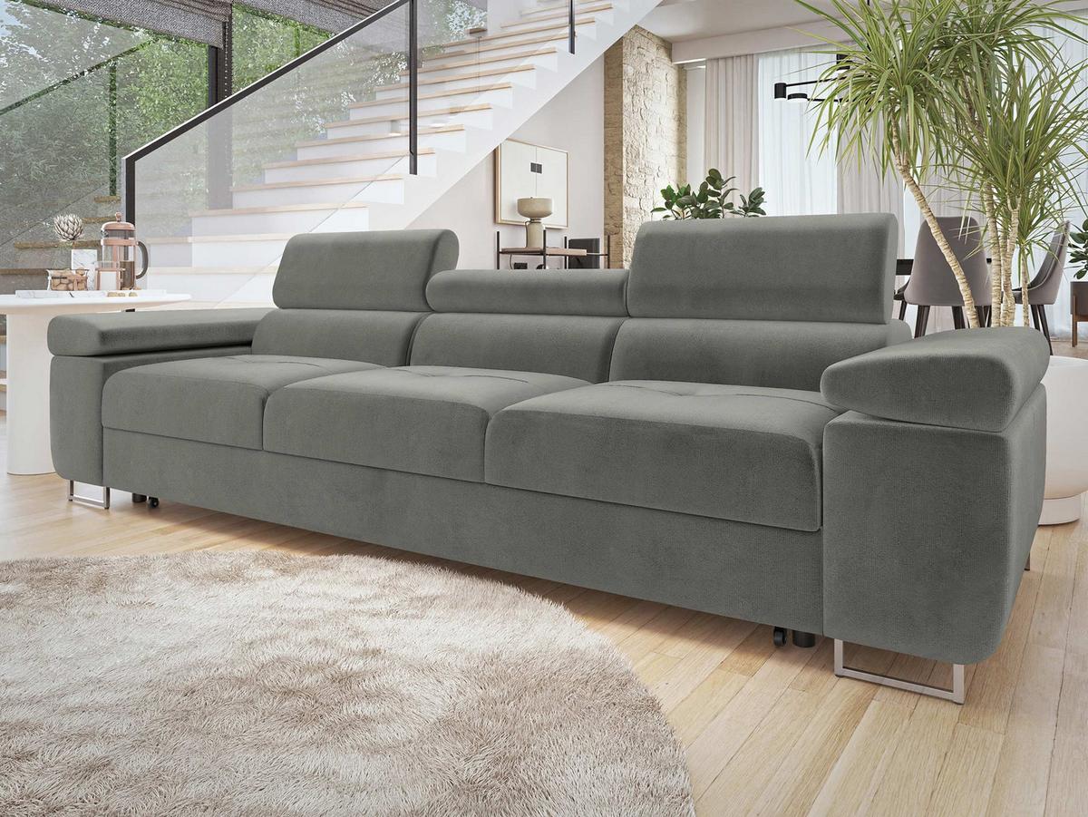 SCHLAFSOFA Torezio 3 Bis - Grau, Holz/Textil (263/90/102cm) - MIRJAN24