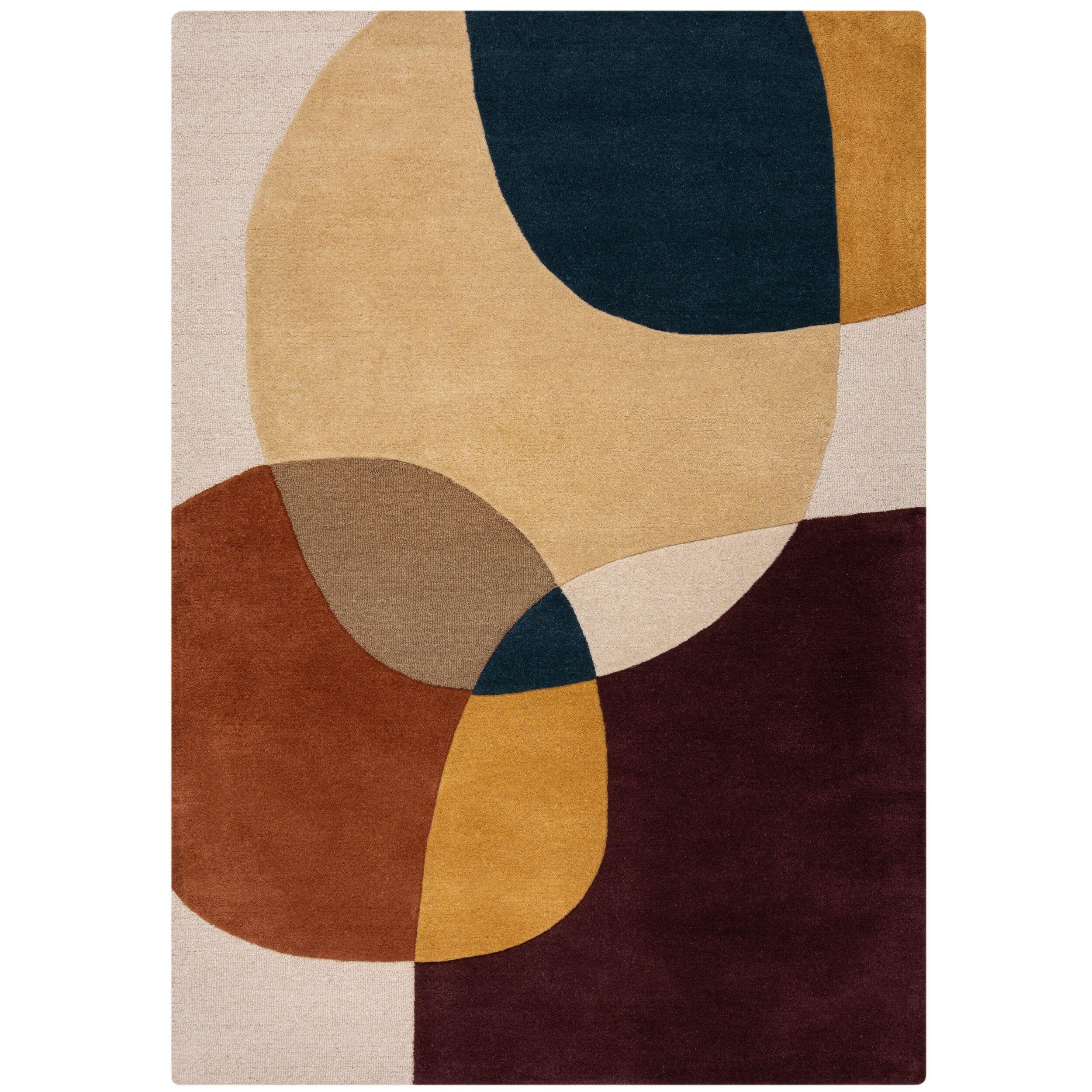 TEPPICH aus Wolle AIRE in Lila, abstrakt, 160 x 230 cm - Multicolor, Textil (230/160cm) - KADIMA DESIGN