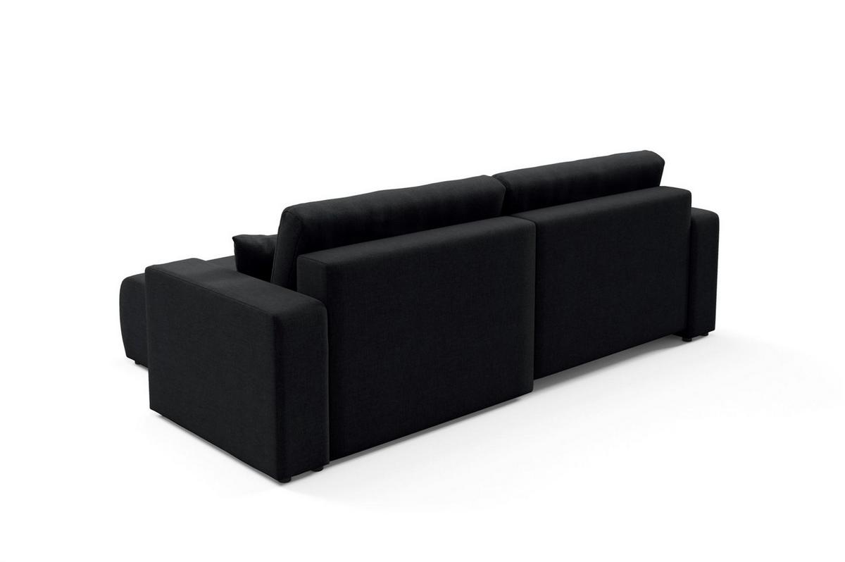 ECKSOFA Augusto - Schwarz, Holzwerkstoff/Textil (244/149cm) - Fun Möbel