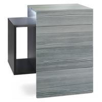 NACHTTISCH Queens Front in Avola-Anthrazit - Anthrazit, Holzwerkstoff (60/63/36cm) - Vladon