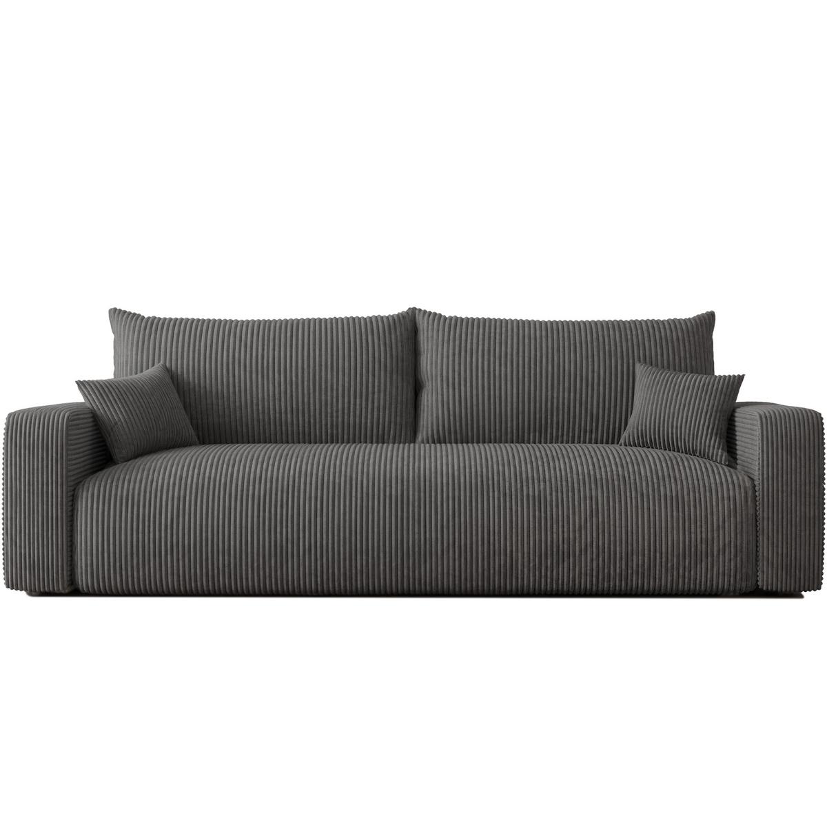 SOFA mit Schlaffunktion, Anthrazit - Anthrazit, Holzwerkstoff (246/79/93cm) - Idohome