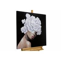 ACRYLBILD HANDGEMALT 80/80 cm - Schwarz, Holz/Textil (80/80cm) - KUNSTLOFT