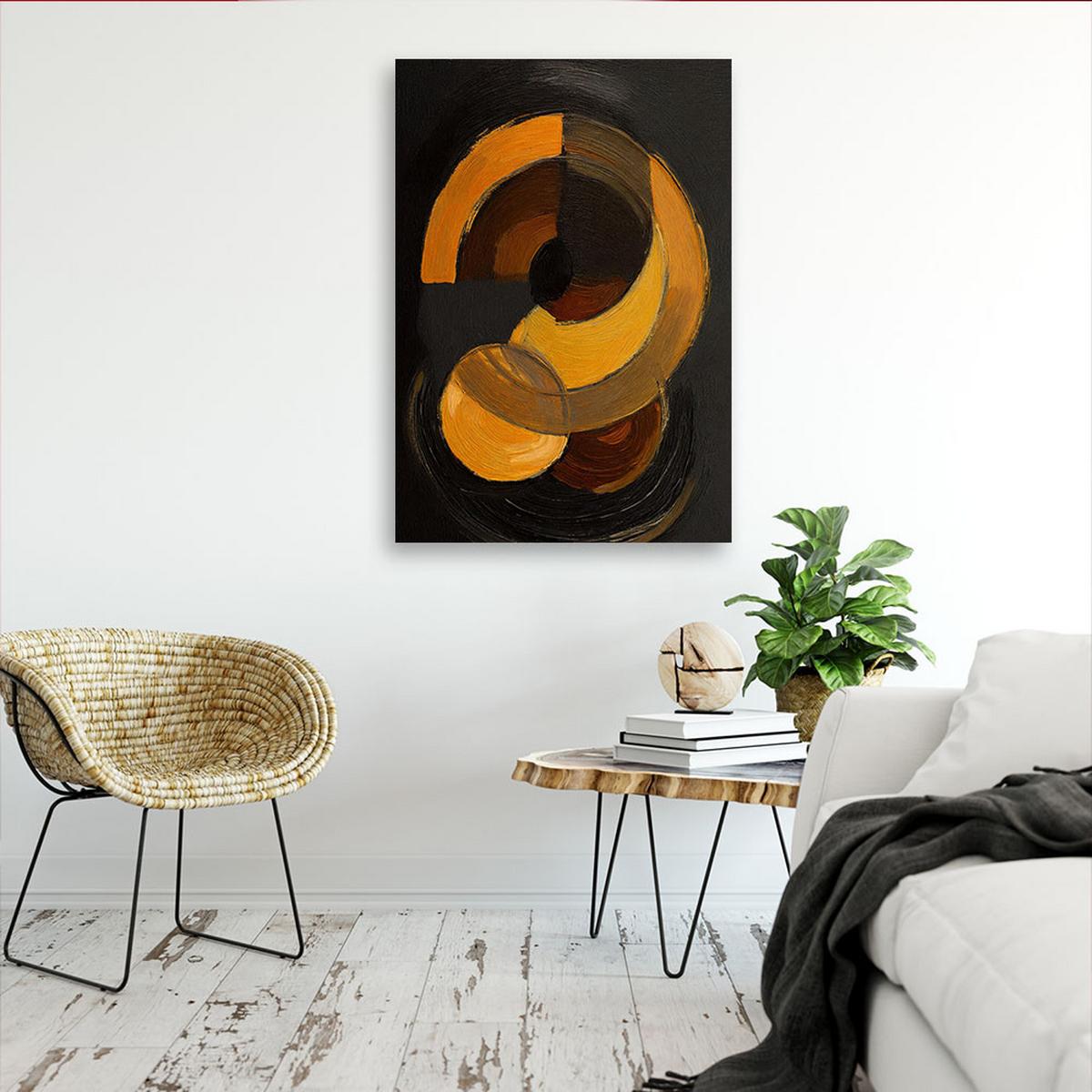 LEINWANDBILD Abstraktion 40x60cm - Schwarz, Textil (40/60cm) - Feeby