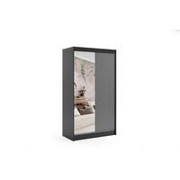 KLEIDERSCHRANK VILAN mit Spiegel/LED - 120 cm - Schwarz - Schwarz, Holzwerkstoff (120/215/61cm) - ALTDECOR