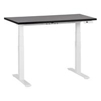 SCHREIBTISCH schwarzweiß 120/72 cm elektrisch höhenverstellbar Destin III - Schwarz/Weiß, Holz (72/120/63cm) - Beliani
