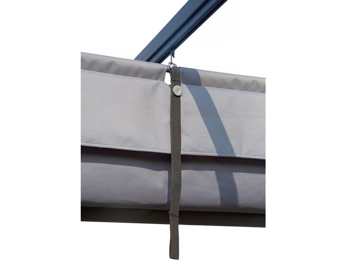 PERGOLA - MARKISE pergola en métal avec toit rétractable - 3 x 4 m - gris anthracite Anthrazit - Grau, Metall (295/231/395cm) - Habitat Garten