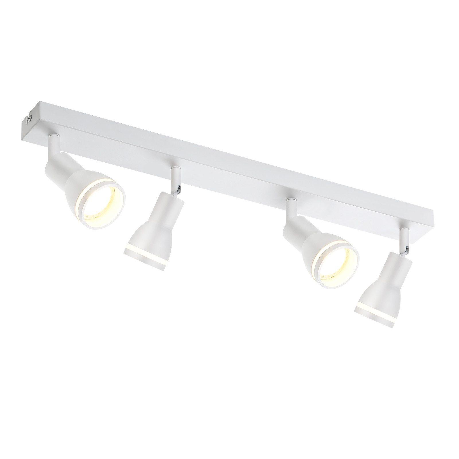 STRAHLER Einigkeit 4-flammig 55/5/15.7 cm - Weiß, Metall (55/5/15.7cm) - ZMH