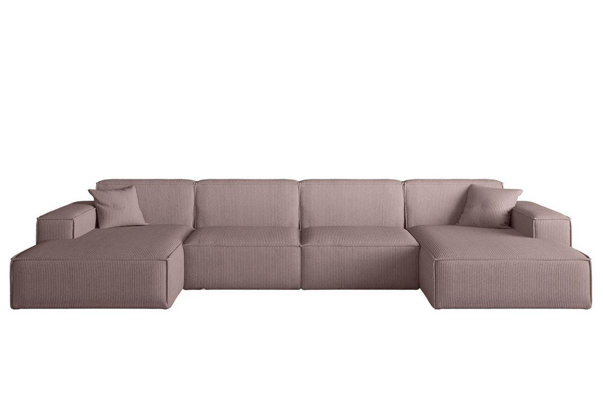 WOHNLANDSCHAFT Celes Premium In Scala - Lila, Holzwerkstoff/Textil (379/73/165cm) - Fun Möbel
