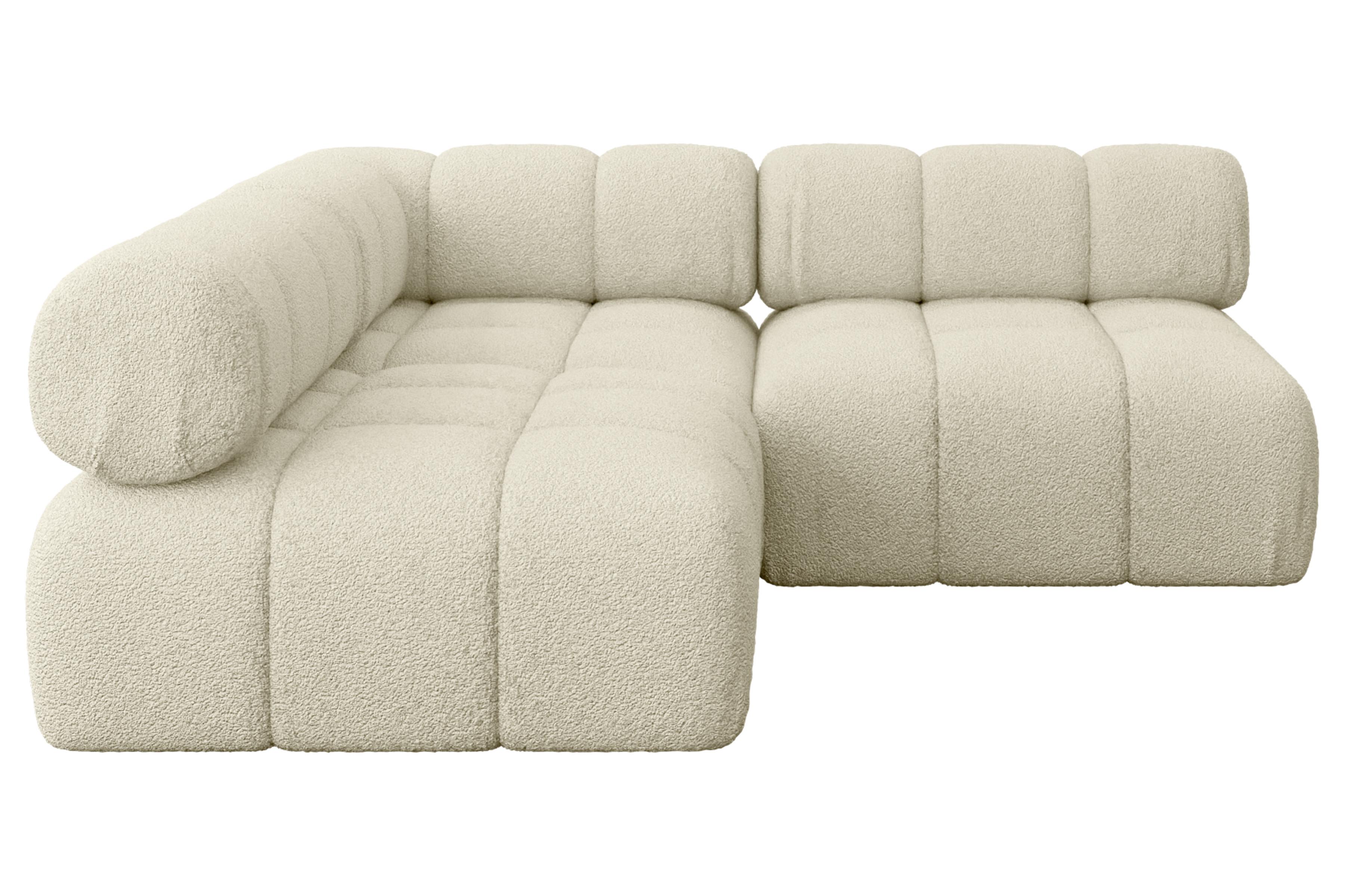ECKSOFA modulares Sofa Samaro-L1 - 190x190x70 cm Beige Bouclé - Beige, Holzwerkstoff/Textil (190/190cm) - ALTDECOR