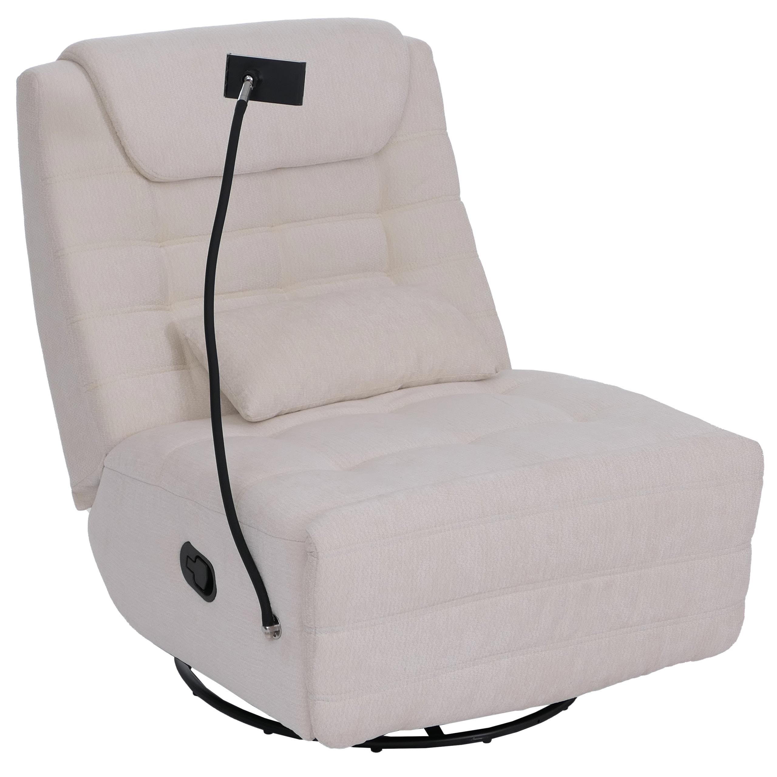 RELAXSESSEL Cremeweiß - Creme, Textil (82/96/163cm) - MCW