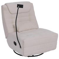 RELAXSESSEL Cremeweiß - Creme, Textil (82/96/163cm) - MCW