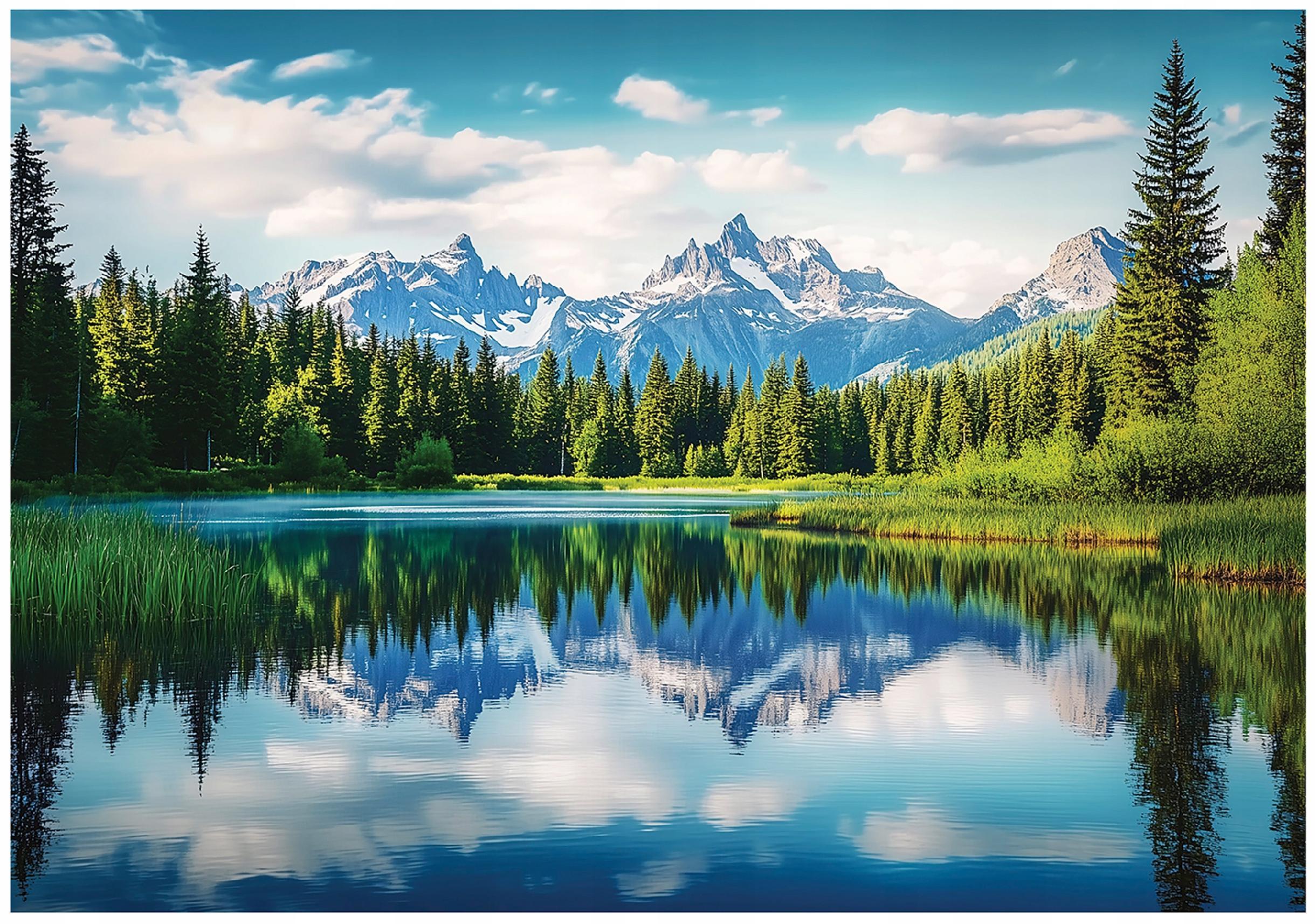 FOTOTAPETE 3D Effekt Berge Landschaft 200x140 - Multicolor, Papier (200/140cm) - Wallarena