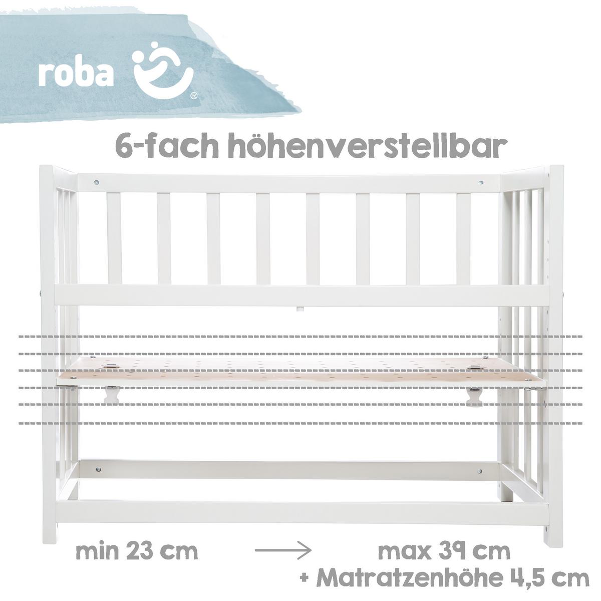 BEISTELLBETT Sternenzauber grau 3in1 Set 90 x 45 cm - Taupe, Holzwerkstoff (45/90cm) - Roba