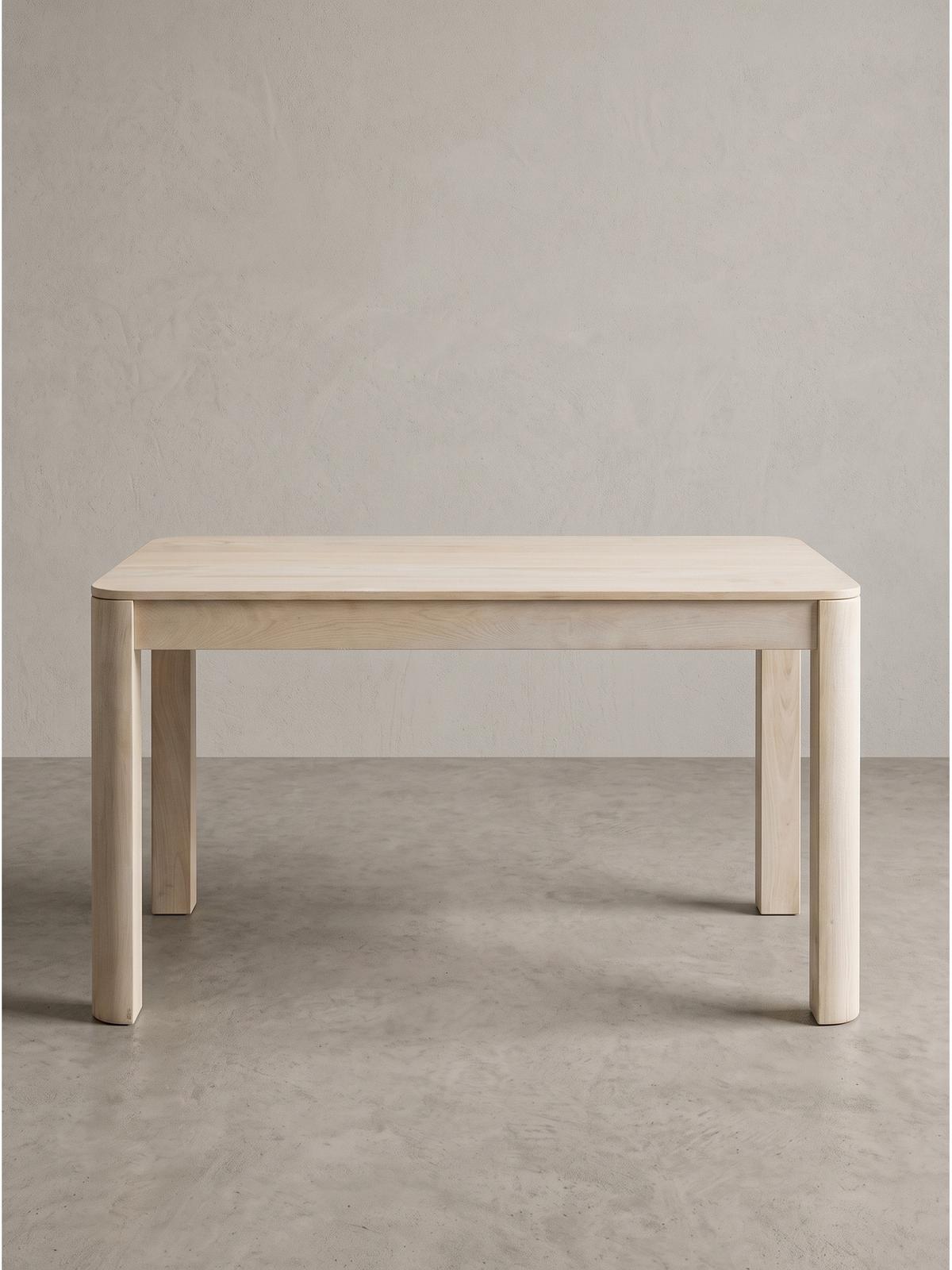 ESSTISCH CHARENTE, Mango Massivholz, handgefertigt, Weiß-Mango, 120 x 60 x 76 cm - Beige/Weiß, Holz (60/120/76cm) - KADIMA DESIGN