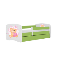 KINDERBETT Schmetterlingsbär mit Schublade 160/80 90/61/164 - Grün, Holzwerkstoff (80/160cm) - RAUMHIRSCH FURNITURE