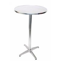 ALU-STEHTISCH KLAPPBAR BASISMODELL rund Silber - Silberfarben, Metall (60/60/110cm) - MCW