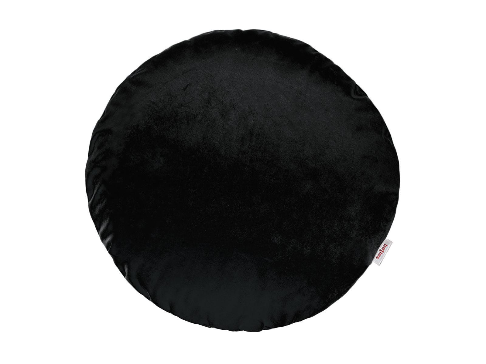 KISSENHÜLLE Rund Samt&Sonders schwarz 40 cm Ø - Schwarz, Textil (40/40cm) - beties Heimtextil
