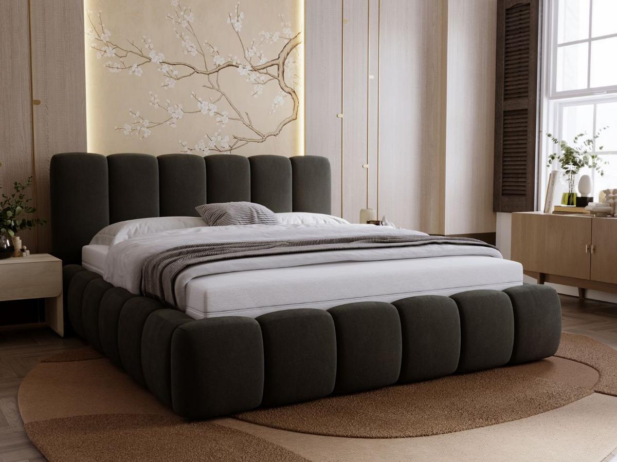 POLSTERBETT Royal 200x200 Dunkelgrau - Grau, Textil (200/200cm) - Graingold