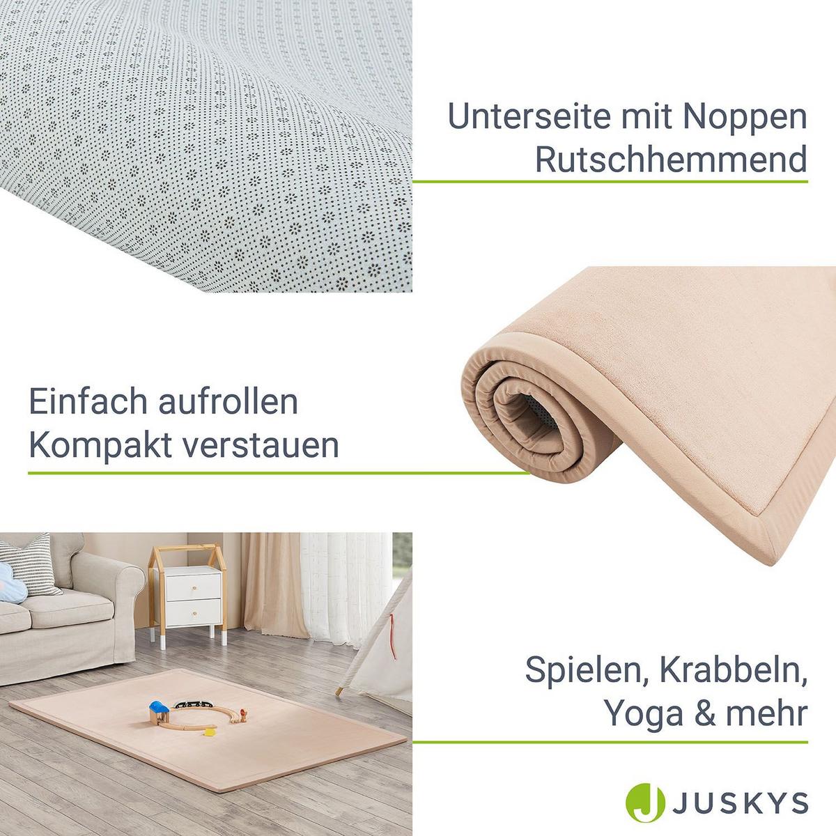 SPIELMATTE Maila beige 180 x 120 cm - Beige, Textil (120/2/180cm) - Juskys