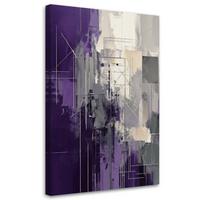 LEINWANDBILD Abstraktion 60x90cm - Lila, Textil (60/90cm) - Feeby