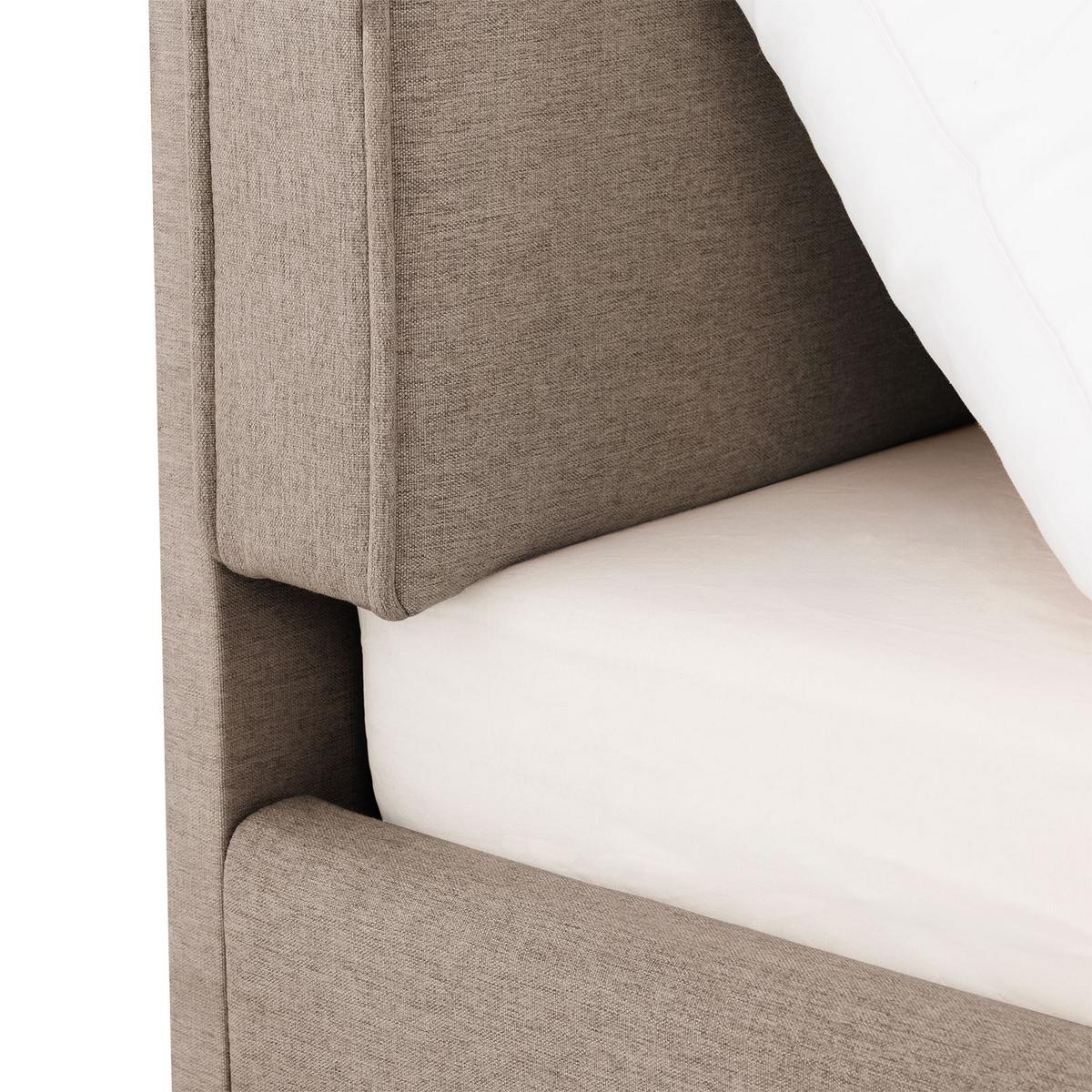 POLSTERBETT LATINI 160x200 cm greige - Greige, Textil (160/200cm) - IDIMEX