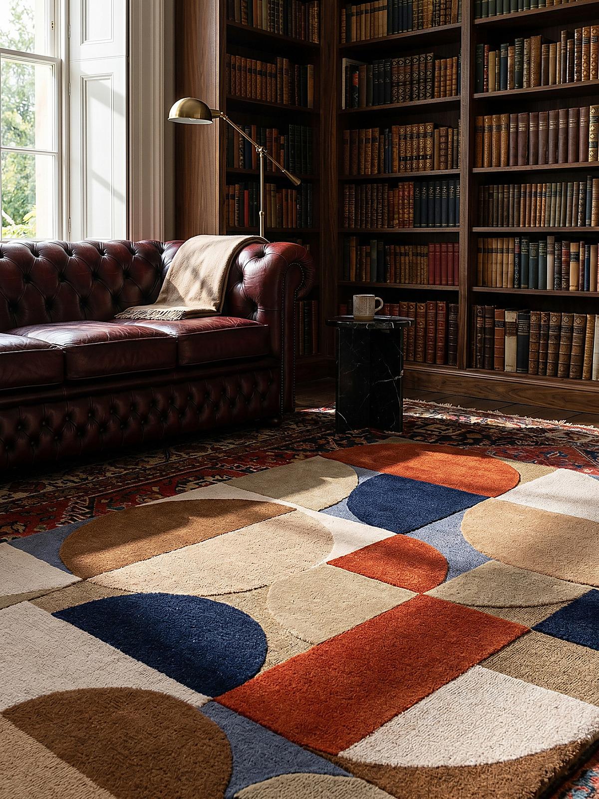 WOLLTEPPICH HALLEIN, geometrisch, Terrakotta-Bunt, 200 x 290 cm - Orange, Textil (200/290cm) - KADIMA DESIGN