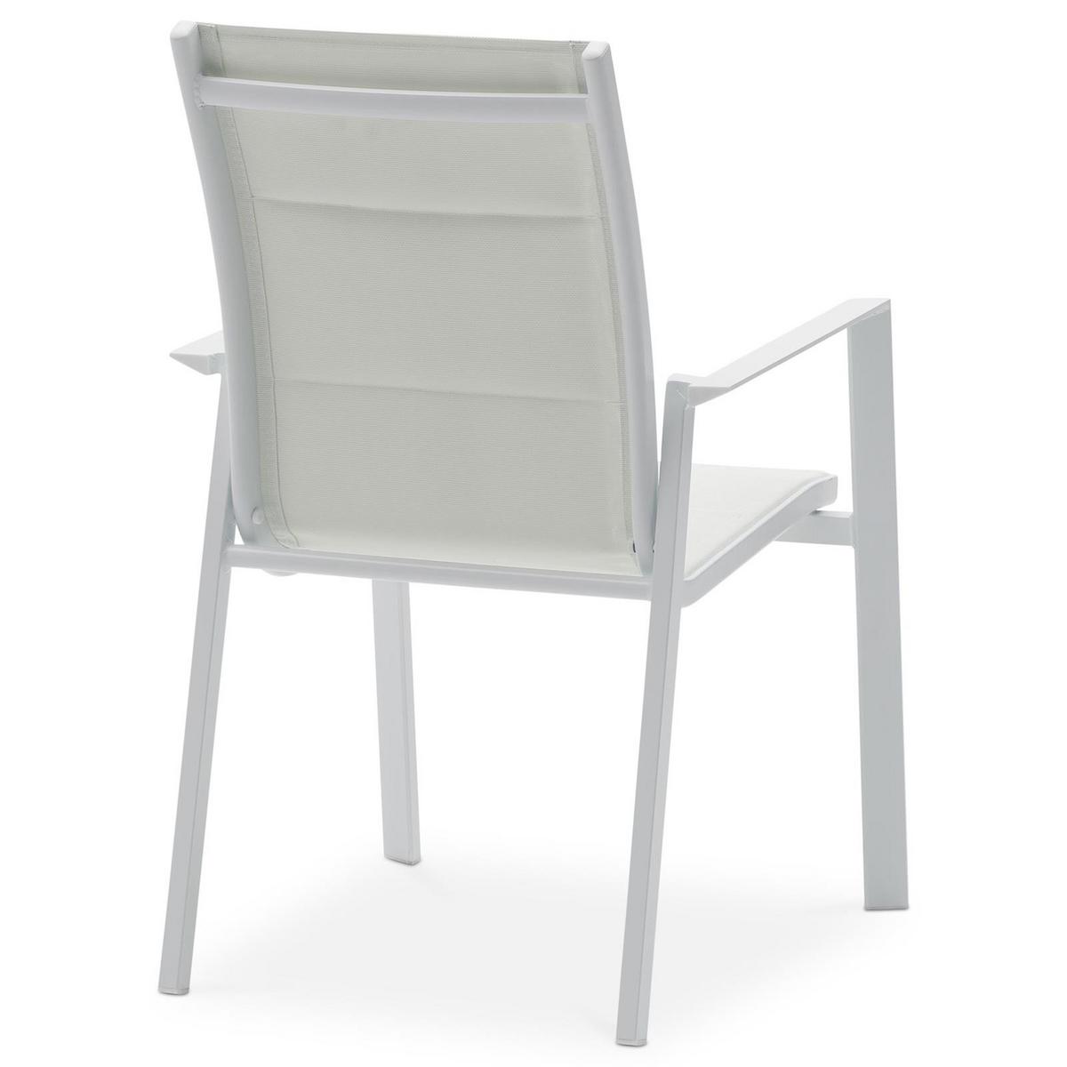 GARTENSTÜHLE TRAPANI 6er-Set weiß - Weiß, Textil (42/91/43cm) - IDIMEX