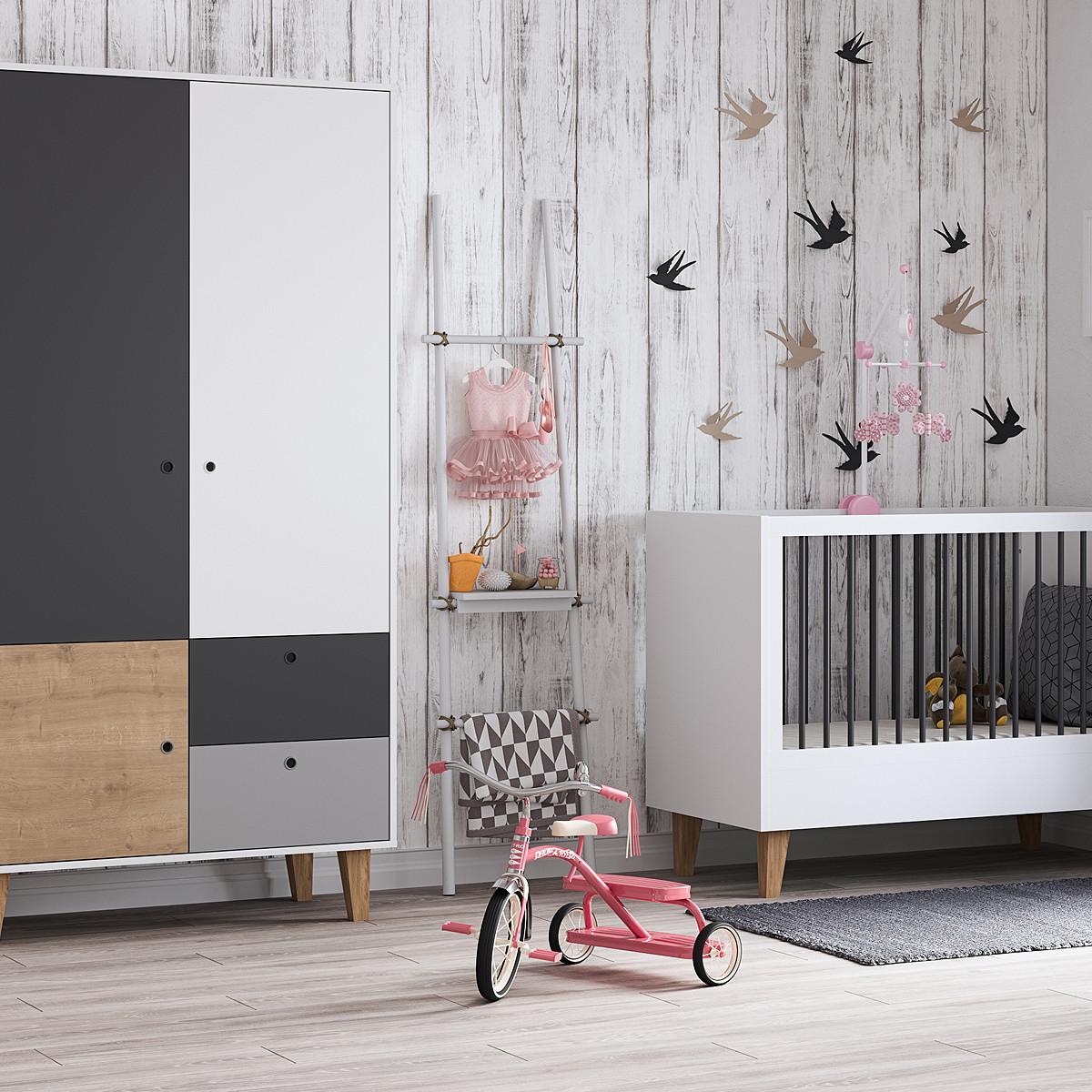 BABYZIMMER 2-teilig Eiche - Braun, Holzwerkstoff (144.5/97/75cm) - Petits-meubles