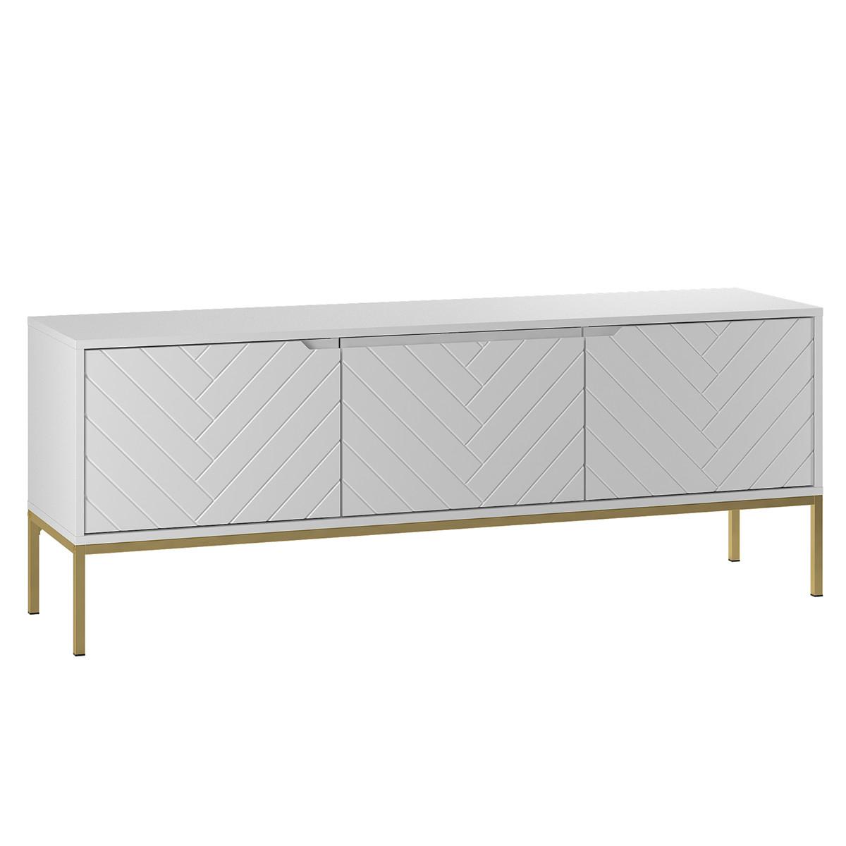 TV-MÖBEL Daria Weiß - Weiß, Holzwerkstoff (151/77/39cm) - Petits-meubles