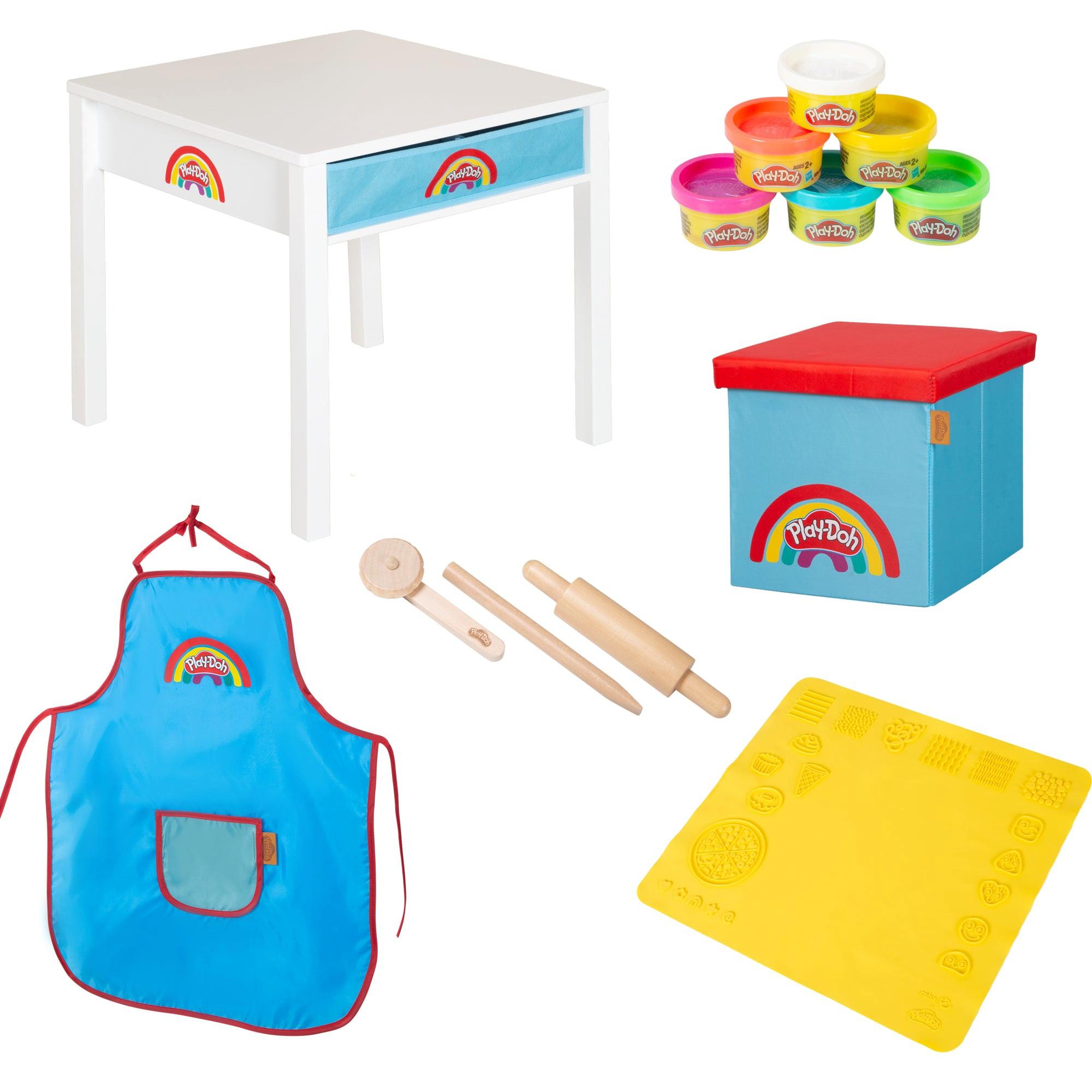 BASTELTISCH roba x Play-Doh - Weiß, Holzwerkstoff (55/54/55cm) - Roba