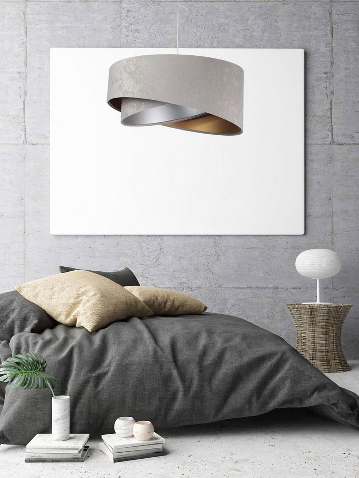 HÄNGELEUCHTE Grau 50/23 cm - Silberfarben, Kunststoff (50/1/23cm) - ONZENO