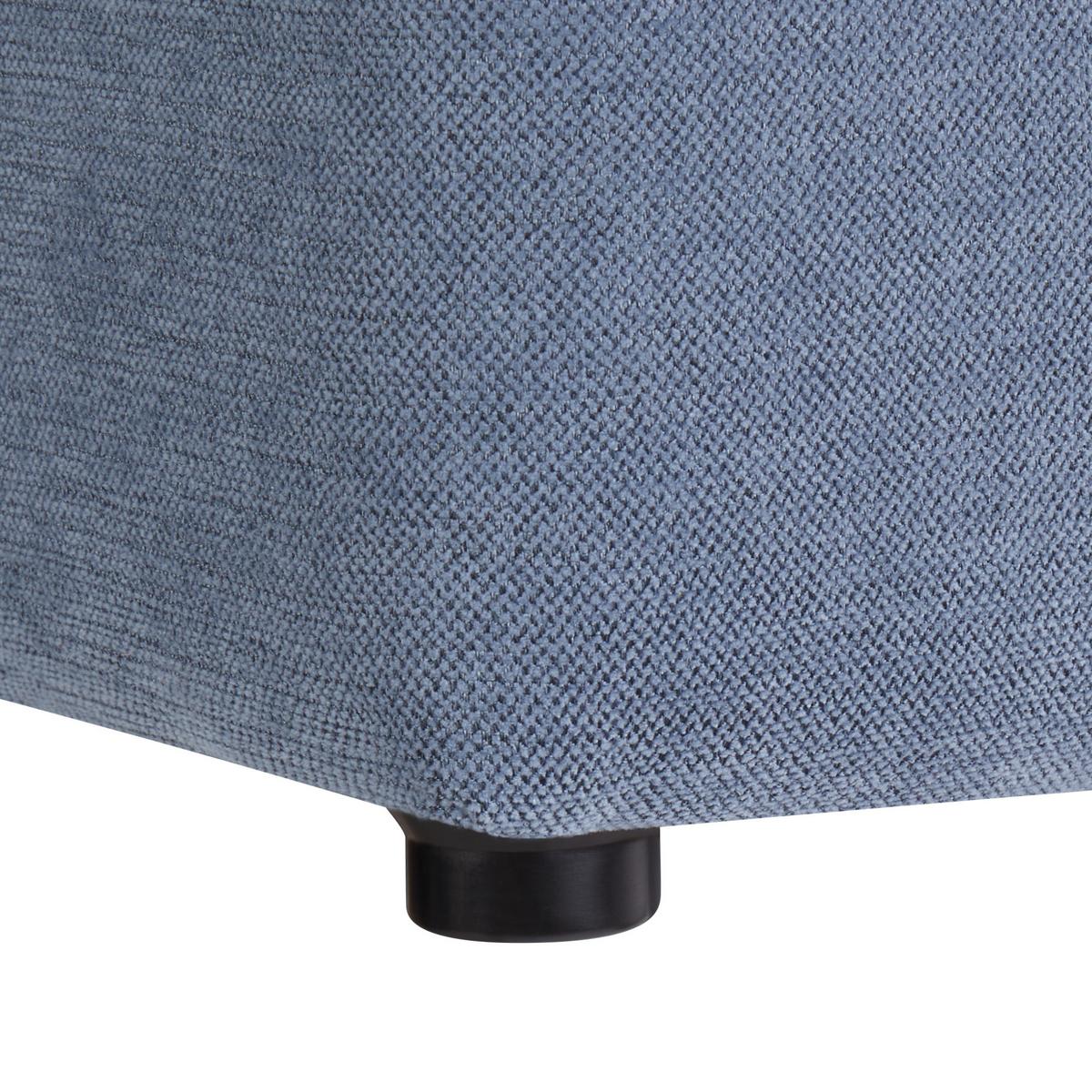 POUF Stoff Blau Kansas - Blau, Textil (38/39/38cm) - Beliani