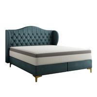POLSTERBETT Pelagio In Whisper - Blaugrau, Holzwerkstoff/Textil (180/200cm) - Fun Möbel