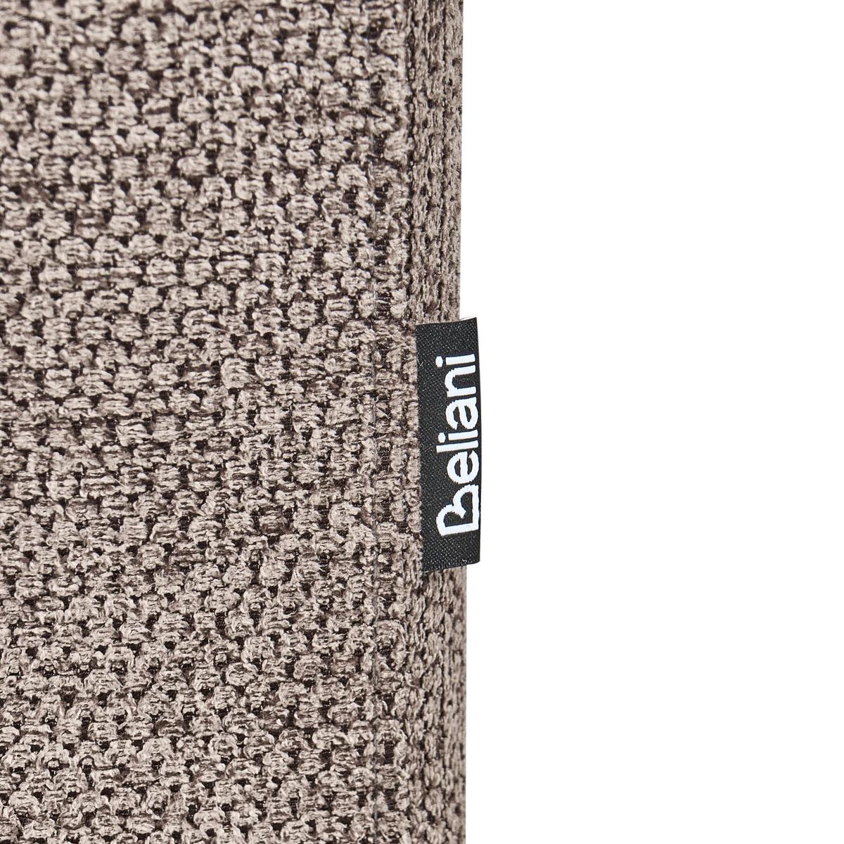 CHAISELONGUE Kunstleinen Hellbraun Savasse - Hellbraun/Schwarz, Textil (170/78/85cm) - Beliani